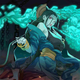 A giant goddess teases the viewer with a pipe.